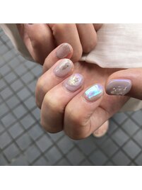 オーロラパウダーネイル