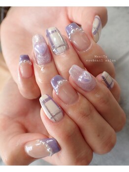 メニティ(MeniTy)/チェック×パープル