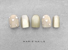 マリーネイルズ 表参道店(MARIE NAILS)/定額￥8000 ミラー ハート 1219b