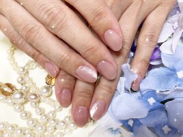 シンプルベージュネイル