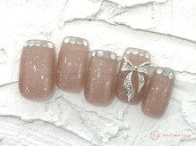 ネイルメゾン 池袋店(NAIL MAISON)/ワンホンホロリボン￥10550