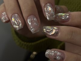キラキラニュアンスネイル