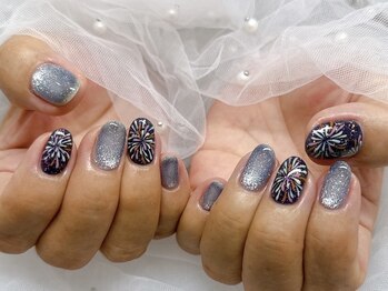 ティンク センター南 アイラッシュアンドネイル (Tink eyelash＆nail)の写真/【持ち込みデザイン120分¥8000～】イベントの多い時季だからこそ手描きアートで周りと差を付けて♪