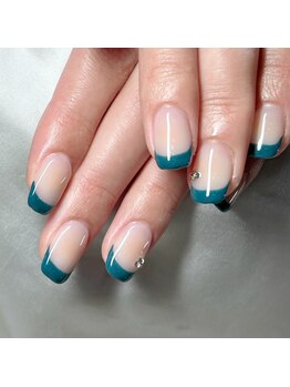 プリズムネイル(Prism Nail)/チーク×フレンチ
