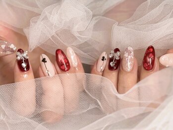 バタフライ 津田沼店(Butterfly)/バレンタインネイル.・*