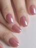 【Hand】海外大人気のハイライトオーロラ、ホワイトミラーネイル¥6980