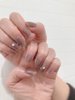 上品なパールネイル♪