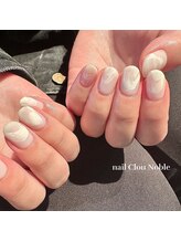 ネイルクルーノーヴル(nail Clou Noble)/ホワイト×ニュアンス