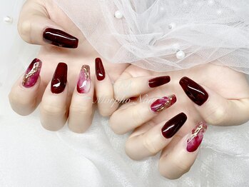 モルフォネイル(Morpho nail)/大理石ネイル【ニュアンス】