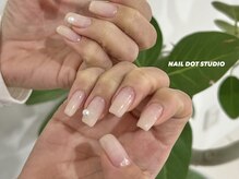 ネイルドットスタジオ 堺筋本町(NAIL DOT STUDIO)/杏仁カラーグラデ