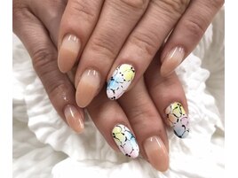 カラフル☆フラワーネイル