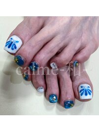 地中海の風薫るタイル柄フット