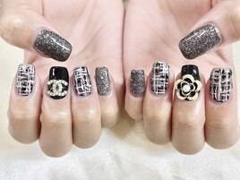 ツイード韓国ネイル☆