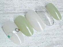ナチュラルネイル 南口店(Natural Nail)/シンプルワンポイントネイル