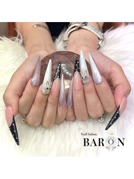 バロン 新宿店(BARON)/シンプルガーリーネイル:*+..:+