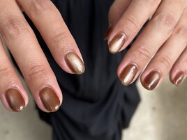 ブラウンマグネットネイル