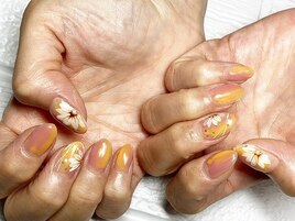 重ね花ネイル