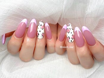 ピーチネイル 西日暮里(Peach Nail)の写真/【スカルプつけ放題¥12800～】スラっとロングネイルでアート幅も広がる♪スカルプ&チップ長さだし取扱店★