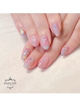 ピオニーネイル(peony nail)/8月新作　花火と朝顔