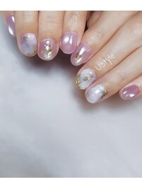 夏の天然石ネイル
