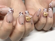 ネイルスペース ジェイズ ピンキー(NAIL SPACE J's PINKY)/ヒョウ柄フレンチ