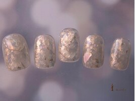 天然石キラキラオーロラネイル