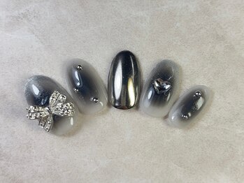 ネイルサロン タイムズスクエア 梅田店(Nail Salon Times Square)/チークネイル × ミラー