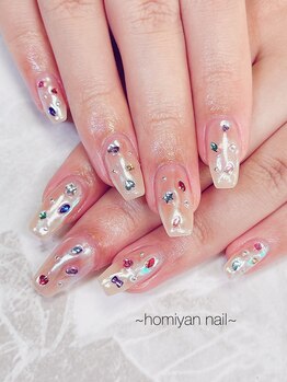 ホミヤンネイル(homiyan nail)/カラフルストーン
