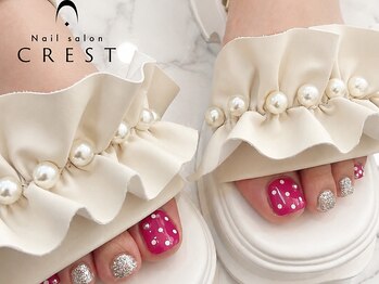 クレスト 高槻店(CREST)の写真/【フットネイルはCREST☆】こだわりのある豊富なデザインで足元を華やかに♪夏を楽しむフットネイル♪￥6250