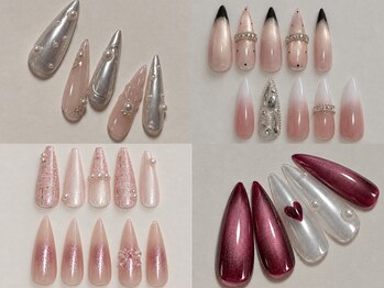 SUN KNOT nail 大和高田 /フィルイン/マグネット/長さだし/持ち込み/ジェルネイルの写真/自分だけのデザインを指先に！マグネットとオーロラで彩る綺麗めネイルの魅力♪