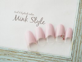 ピンク　逆フレンチ