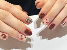 ワールド ビューティ ヴィヴァルト 宝塚店(WORLD BEAUTY VIVALTO)/秋ネイル/チェック柄