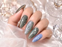 リネイル(RE:NaiL)/星ホロ×きら艶ニュアンスネイル