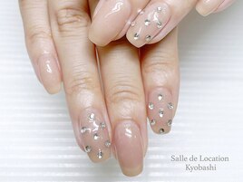 クリスタルストーンでドット風に