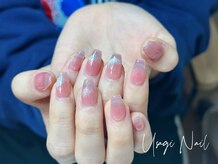 ウサギネイル 新大久保店(usagi nail)/マグネットフレンチ秋可愛い