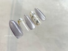 ネイルサロン イントゥ(into_)/押し花　ブルー　マグネット