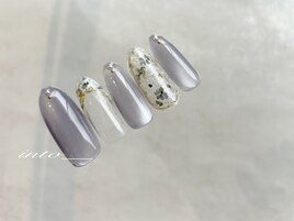 押し花　ブルー　マグネット