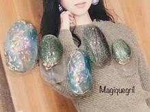 ネイルサロン マジックガール(Nail Salon MagiqueGirl)/【マグネット大理石ネイル】