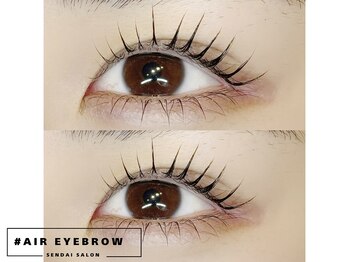 ハッシュタグ エアーアイブロウ 仙台(#AIR EYEBROW)/キリッと上向き、ラッシュリフト