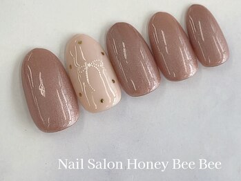 ハニービービー(Honey Bee Bee)/リボンドットネイル