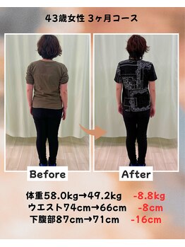 くさば整骨院/43歳女性/ダイエット3か月コース
