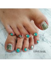 ラブネイル(LOVE NAIL)/マグネットフラワーフットネイル