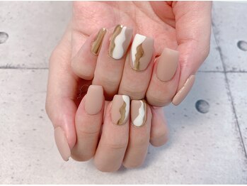 ネイル ビューティーマジック 葛西本店/ミラーうねうねネイル