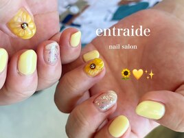 大人気☆シースルひまわりネイル