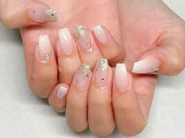 ジェル◆ラメ×白グラ