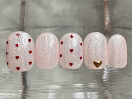 ガーリーハートホロネイル8500円