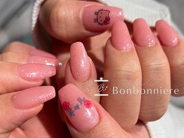 ピンクワンカラーネイル