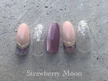 サロンストロベリームーン(Salon Strawberry Moon)/フラワーネイル ¥7980