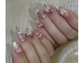 リナネイルサロン 池袋(Lina nail salon)/#クリスマスネイル#リボン
