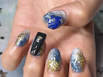 リバティ(liberty)/野球ネイル 新宿３Dネイル